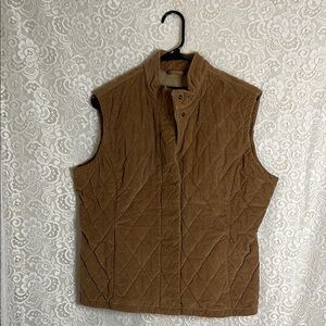 Eddie Bauer Brown corduroy Quilted Vest